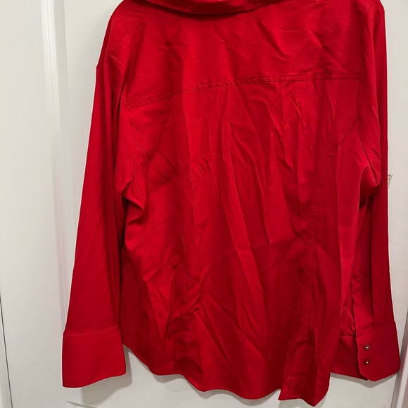 Cato Scarlet Button-Down Blouse - Picture 2 of 4